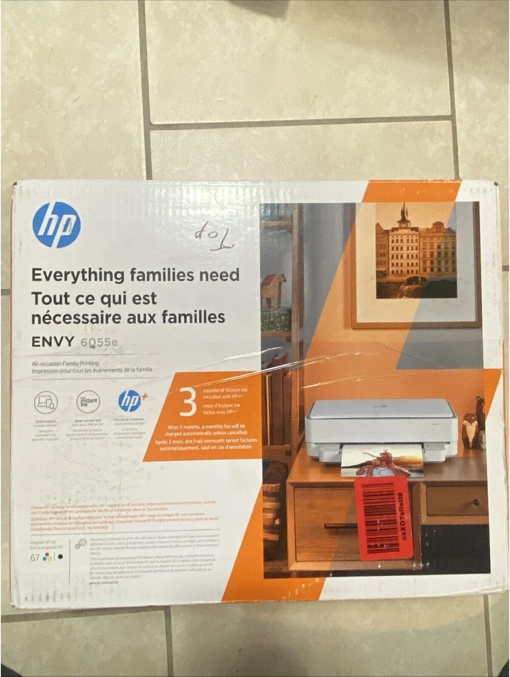 HP ENVY 6055e (223N1A) Wireless Color Inkjet All-In-One Printer New Sealed